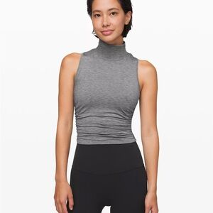 lululemon athletica Grey High-Neck Sleeveless Tank Top